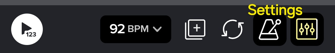 Screenshot of Soundslice control panel.